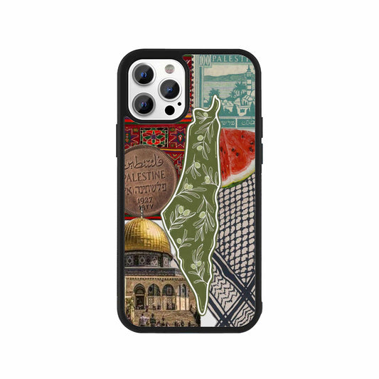 Palestine Heritage Phone Case – Cultural Collage Edition protective mobile cover by Stick-On
