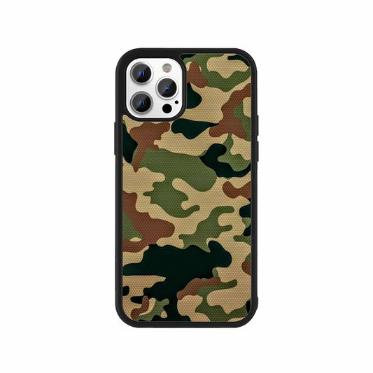 Classic green camouflage military style iPhone protective case by Stick-On