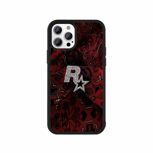 Rockstar Logo Phone Case – Red patterned gaming-inspired protective mobile cover by Stick-On