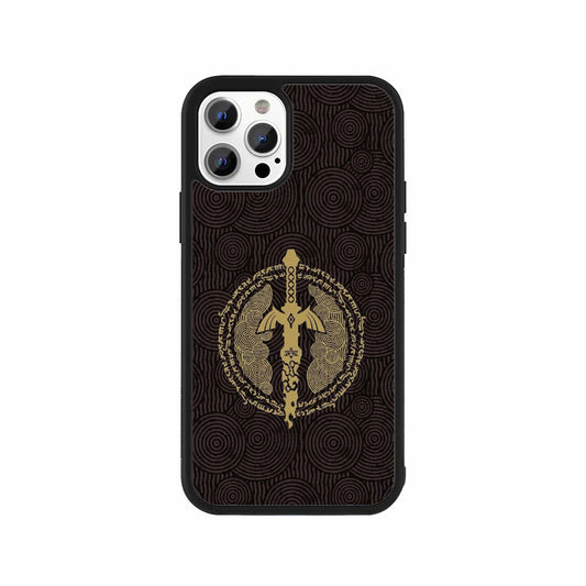 Legend of Zelda Master Sword Phone Case – Black & Gold gaming-themed protective mobile cover by Stick-On