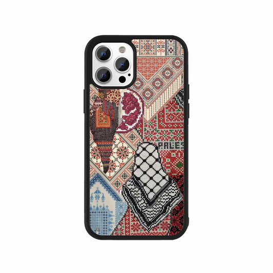 Palestinian Heritage Patchwork Phone Case – Multicolor cultural design by Stick-On