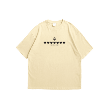Real Madrid Los Blancos Trophy Oversized Drop Shoulder Tee – Cream
