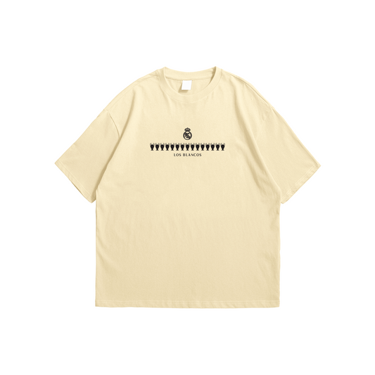 Real Madrid Los Blancos Trophy Oversized Drop Shoulder Tee – Cream