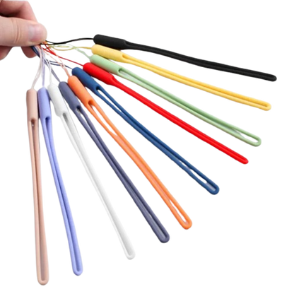 Silicone lanyard phone strap for anti-drop protection